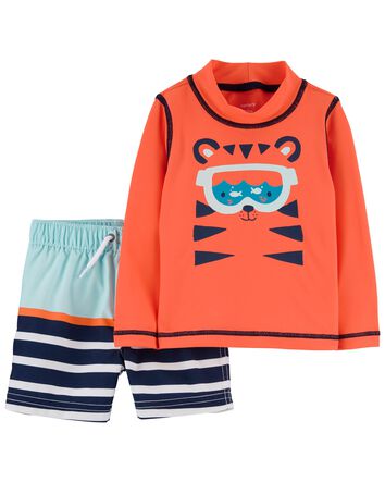Carters Baby Boys Crab Rash Guard Set